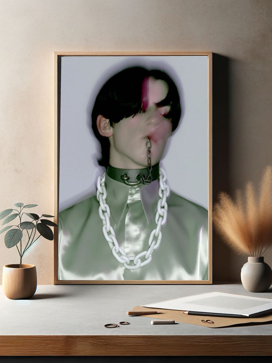 Surreal Chain Portrait Print. — room view 2