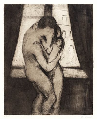 Kiss (1895) Edvard Munch. poster print