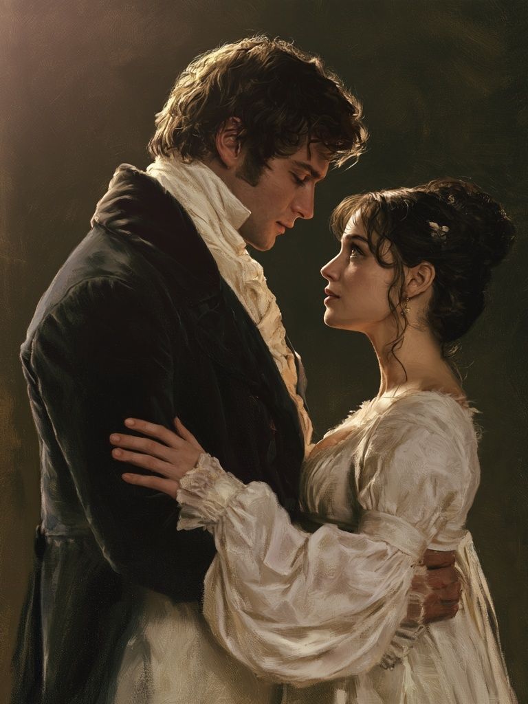 Romantic Regency Couple Fine-Art Poster. poster — fine-art art