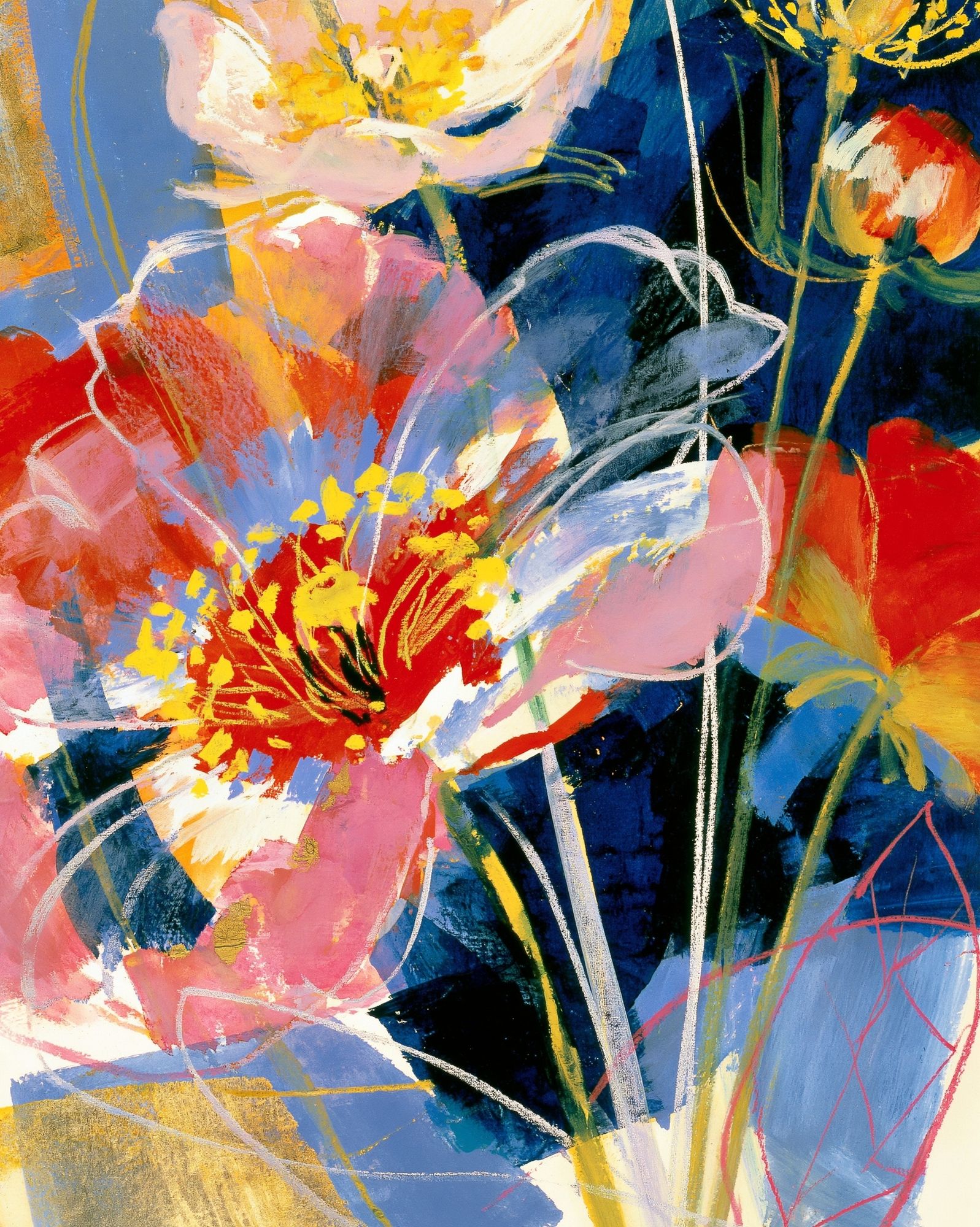 Abstract Floral Expressionism Poster. poster — fine-art art