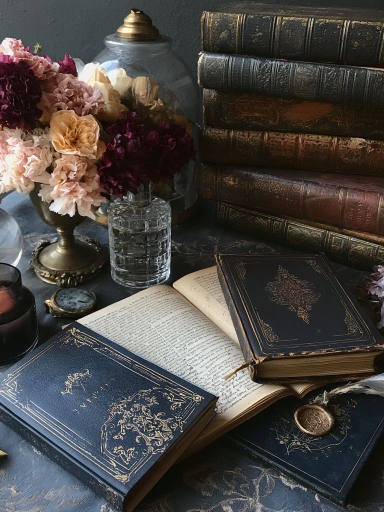 Dark Academia Still Life Poster. poster detail