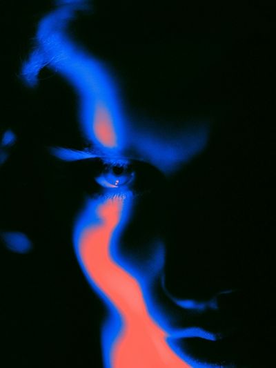 Neon Face Abstract Poster.