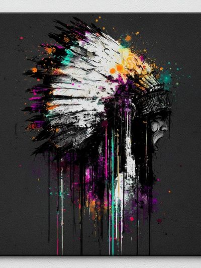 Abstract Headdress Portrait Poster. poster print