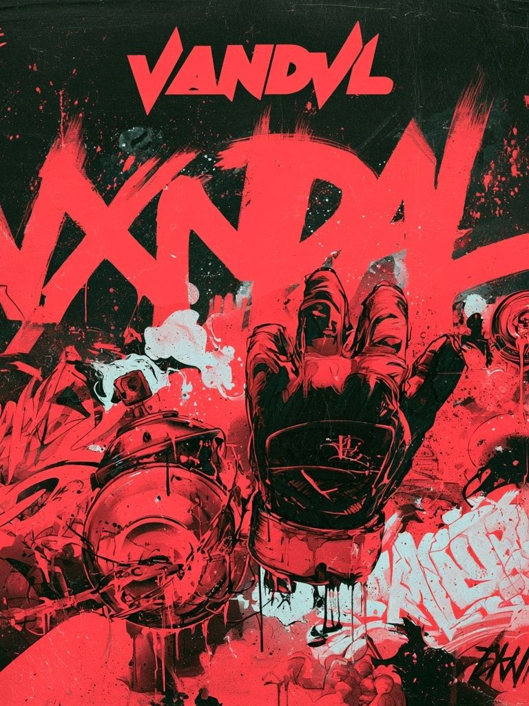 Vandal Graffiti Street-Art Poster. poster — fine-art art