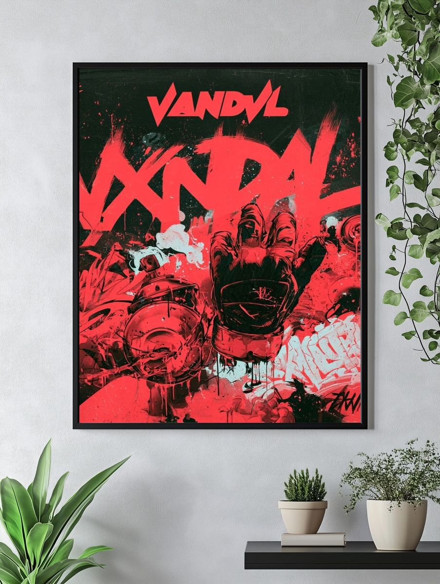 Vandal Graffiti Street-Art Poster. — room view 4