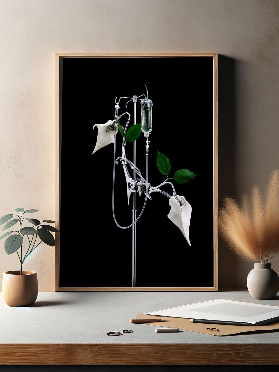 Surreal IV Plant Still Life Poster. — room view 2