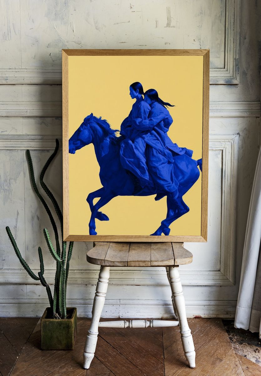 Blue Riders Surrealism Print. — room view 1