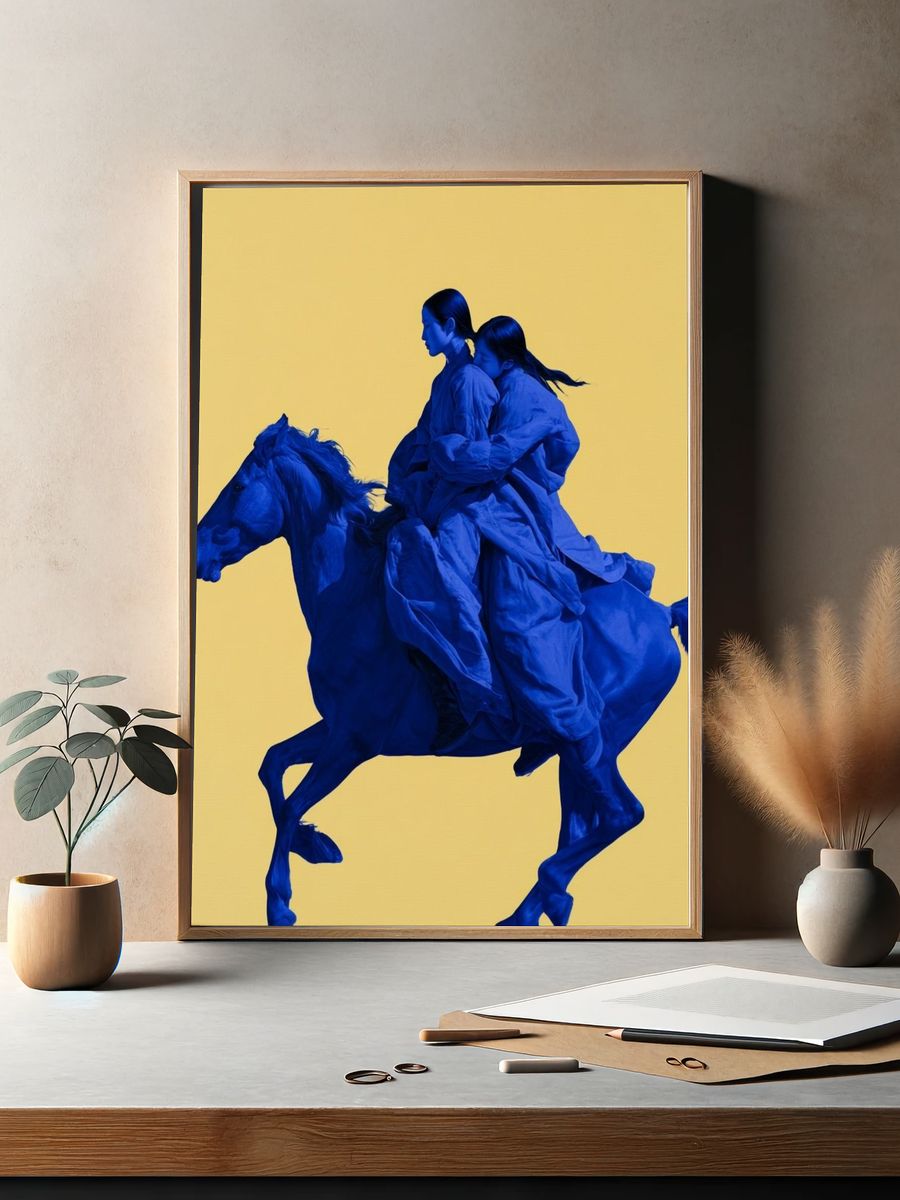 Blue Riders Surrealism Print. — room view 2