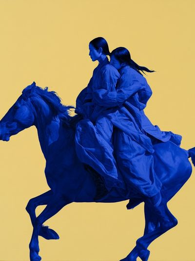 Blue Riders Surrealism Print.