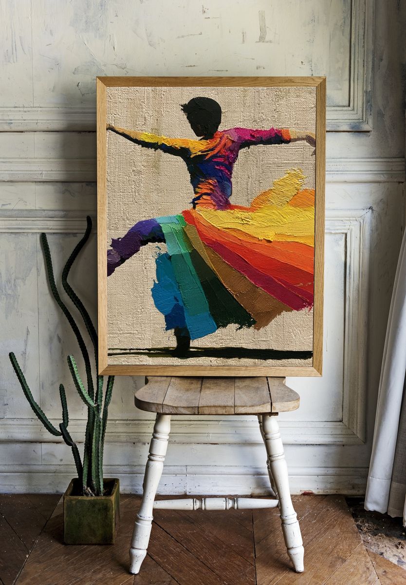 Colorful Dancer Fine-Art Poster. room preview