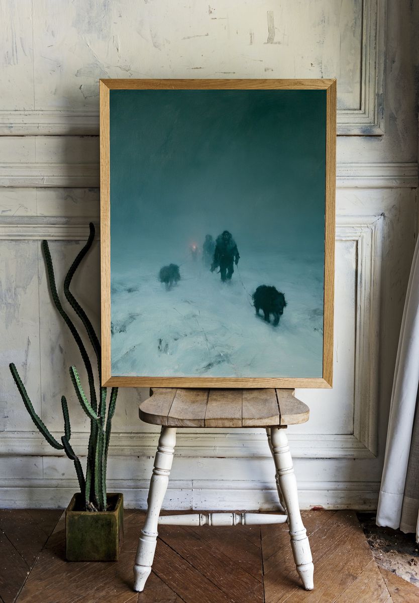Snowy Expedition Fine-Art Poster. room preview