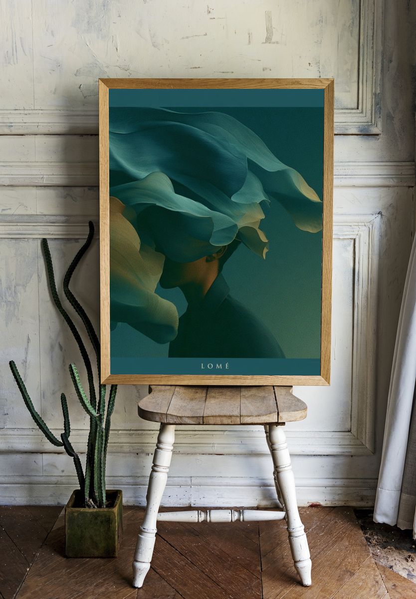 Lomé Abstract Portrait Print. — room view 1