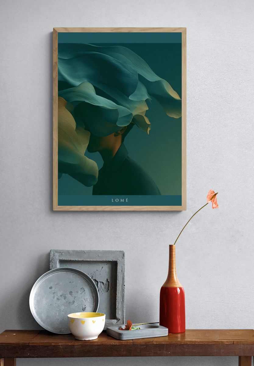 Lomé Abstract Portrait Print. — room view 3