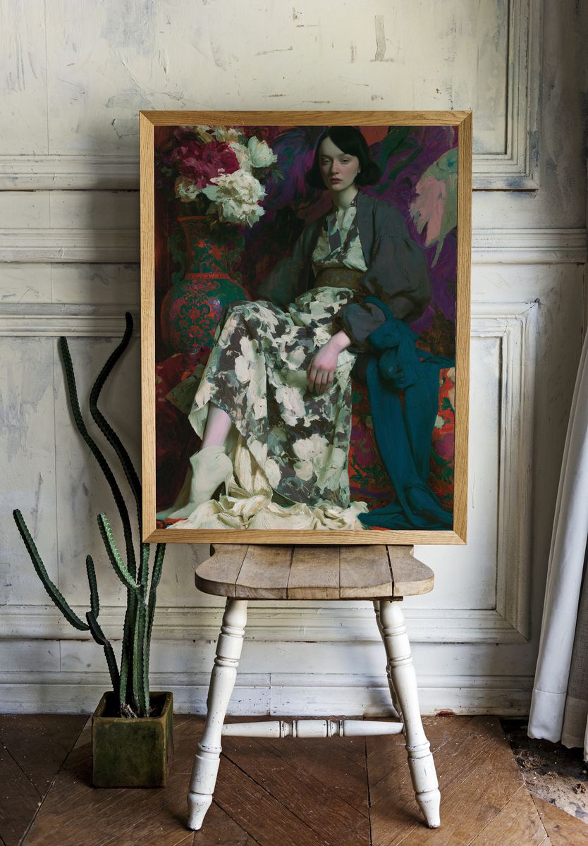 Kimono Portrait Fine-Art Poster. — room view 1