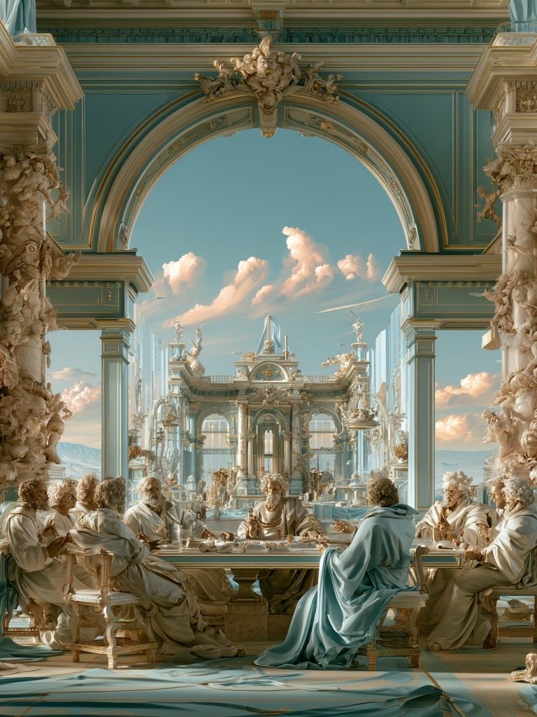 Classical Banquet Hall Fine-Art Print.