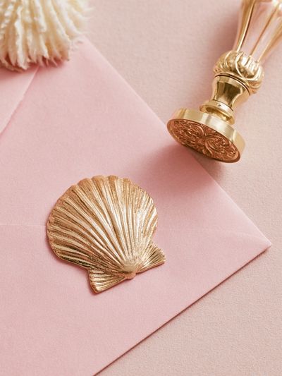 Pink Seashell Still Life Print. poster