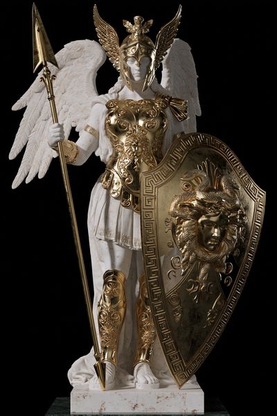 Golden Athena Statue Poster. poster print
