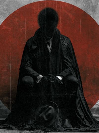 Dark Cloaked Figure Surrealism Poster.