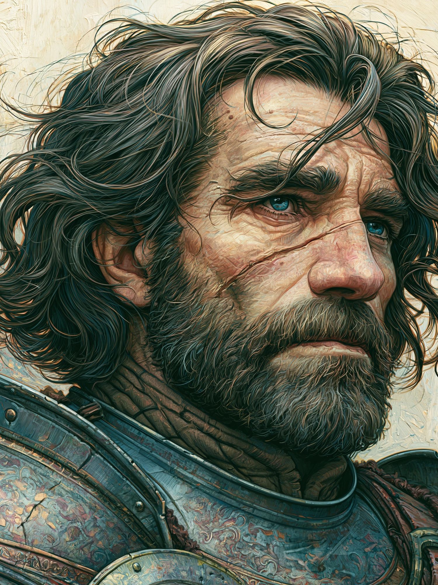 Warrior Portrait Fine-Art Print. poster — fine-art art