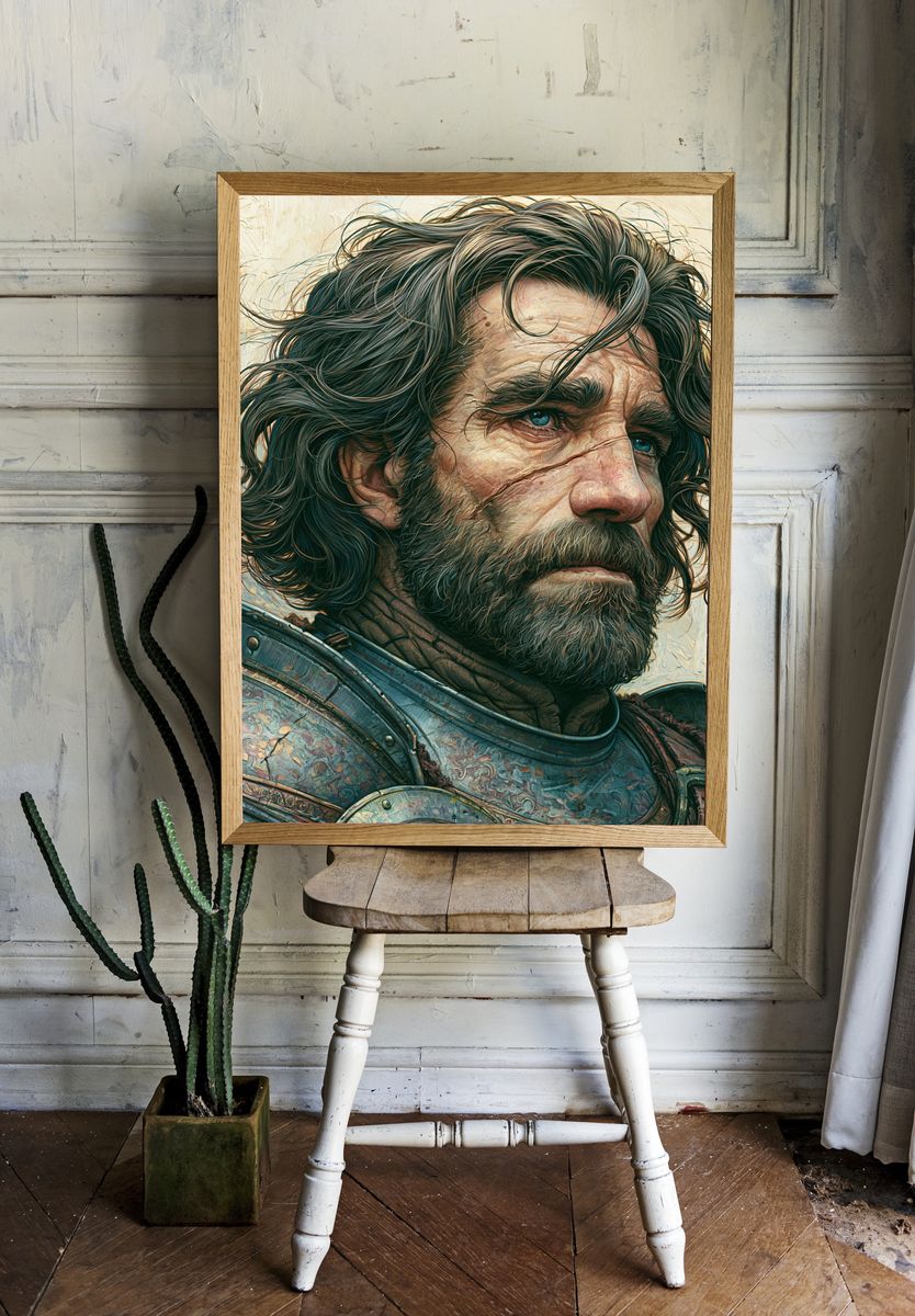 Warrior Portrait Fine-Art Print. — room view 1