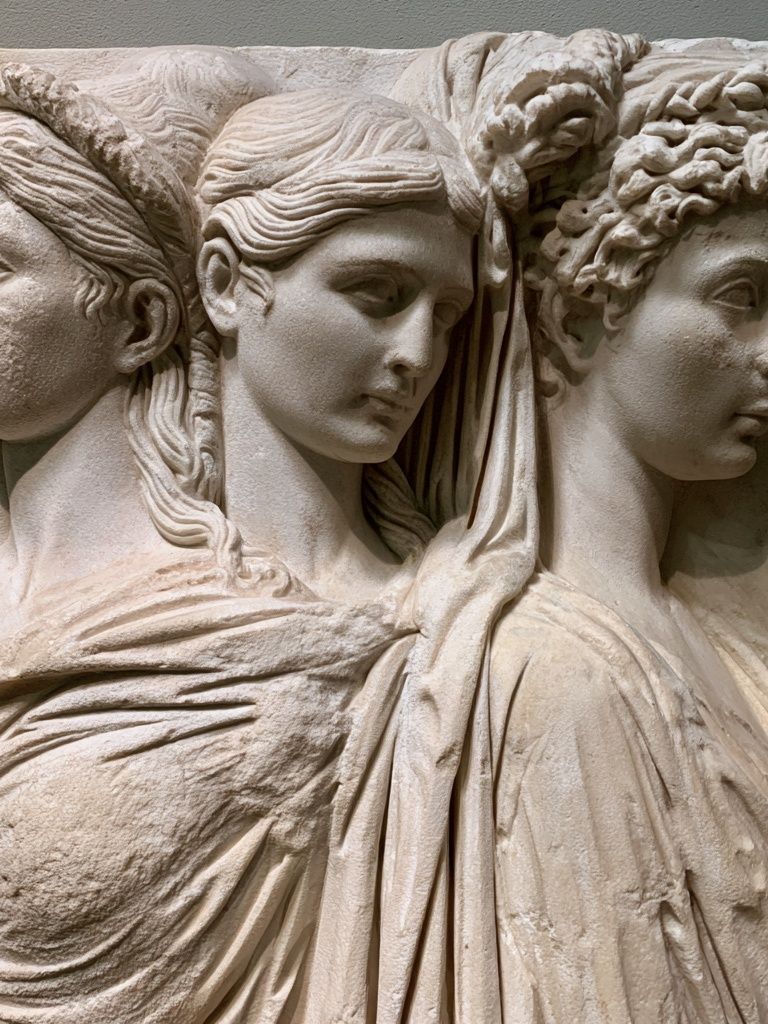 Classical Three Faces Relief Poster. poster detail