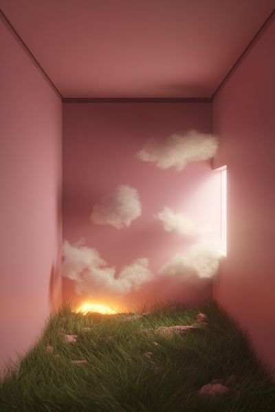 Pink Dreamscape Room Poster. poster print