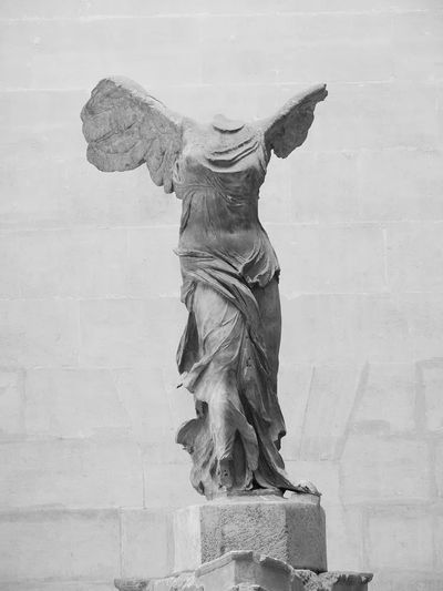 Nike sculpture. poster print