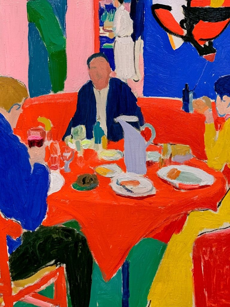 Café Scene Contemporary Poster. poster detail