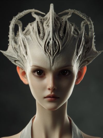 Alien Portrait Surrealism Poster. poster