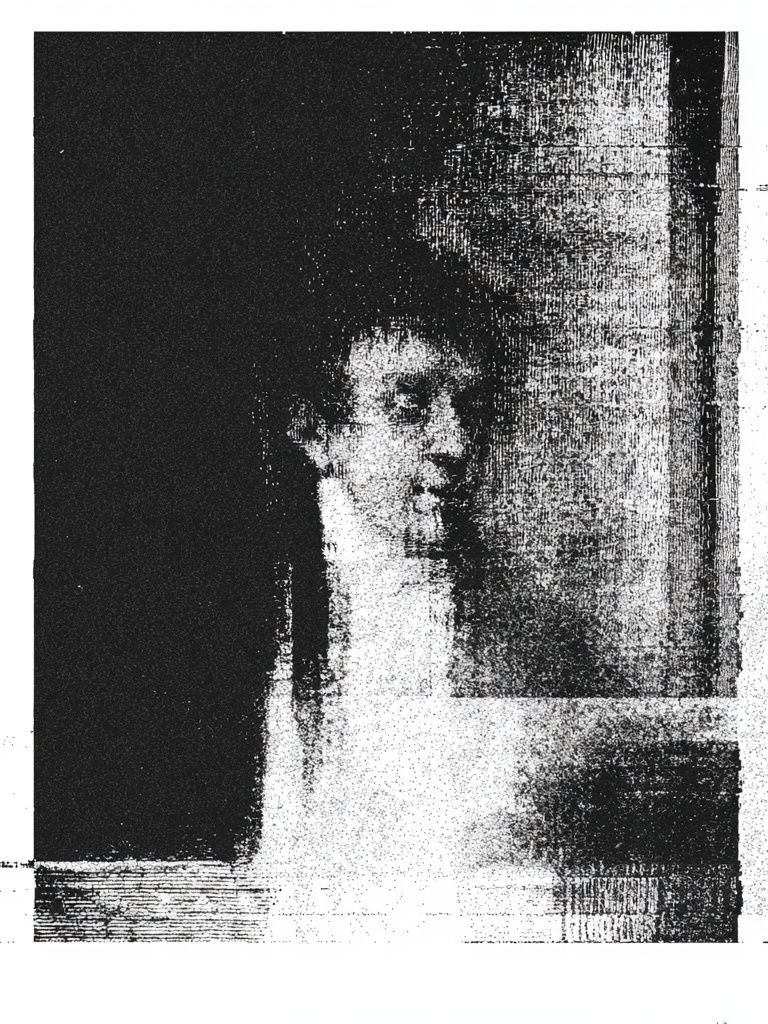 Abstract Portrait Black-White Print. poster — fine-art art