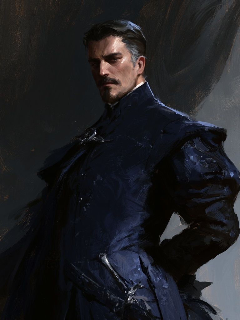 Dark Noble Portrait Print. poster detail