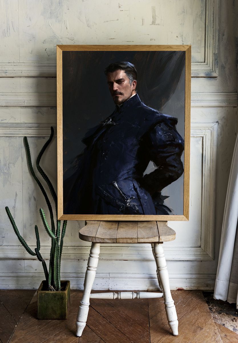 Dark Noble Portrait Print. — room view 1