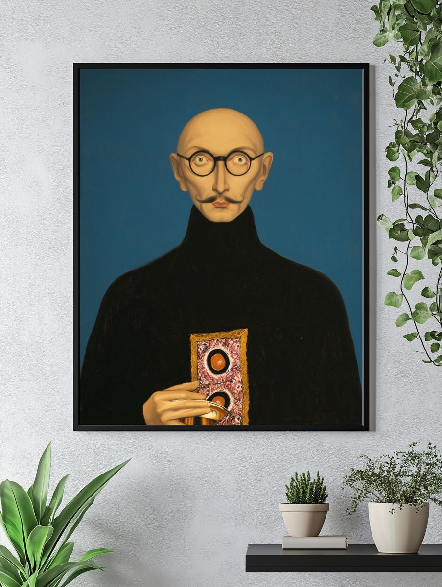 Surreal Bald Portrait Fine-Art Poster. — room view 4
