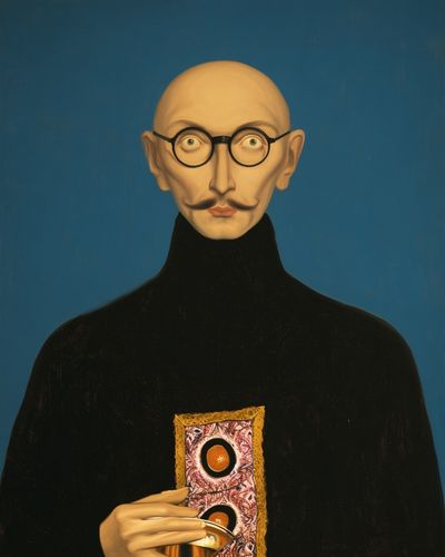 Surreal Bald Portrait Fine-Art Poster.