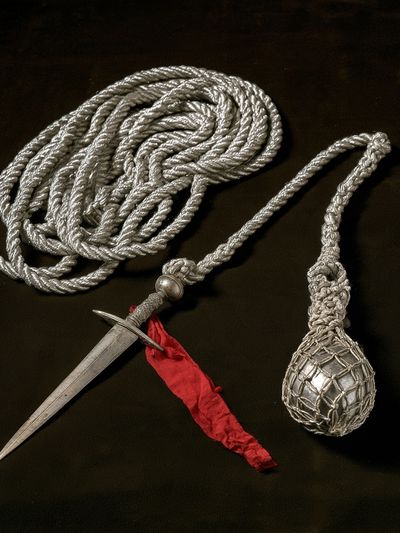 Silver Rope Dagger Still Life Poster. poster