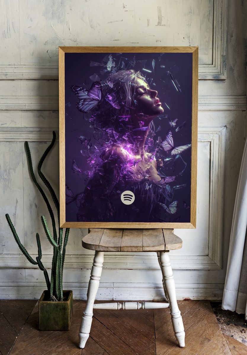 Butterfly Dream Portrait Print room preview
