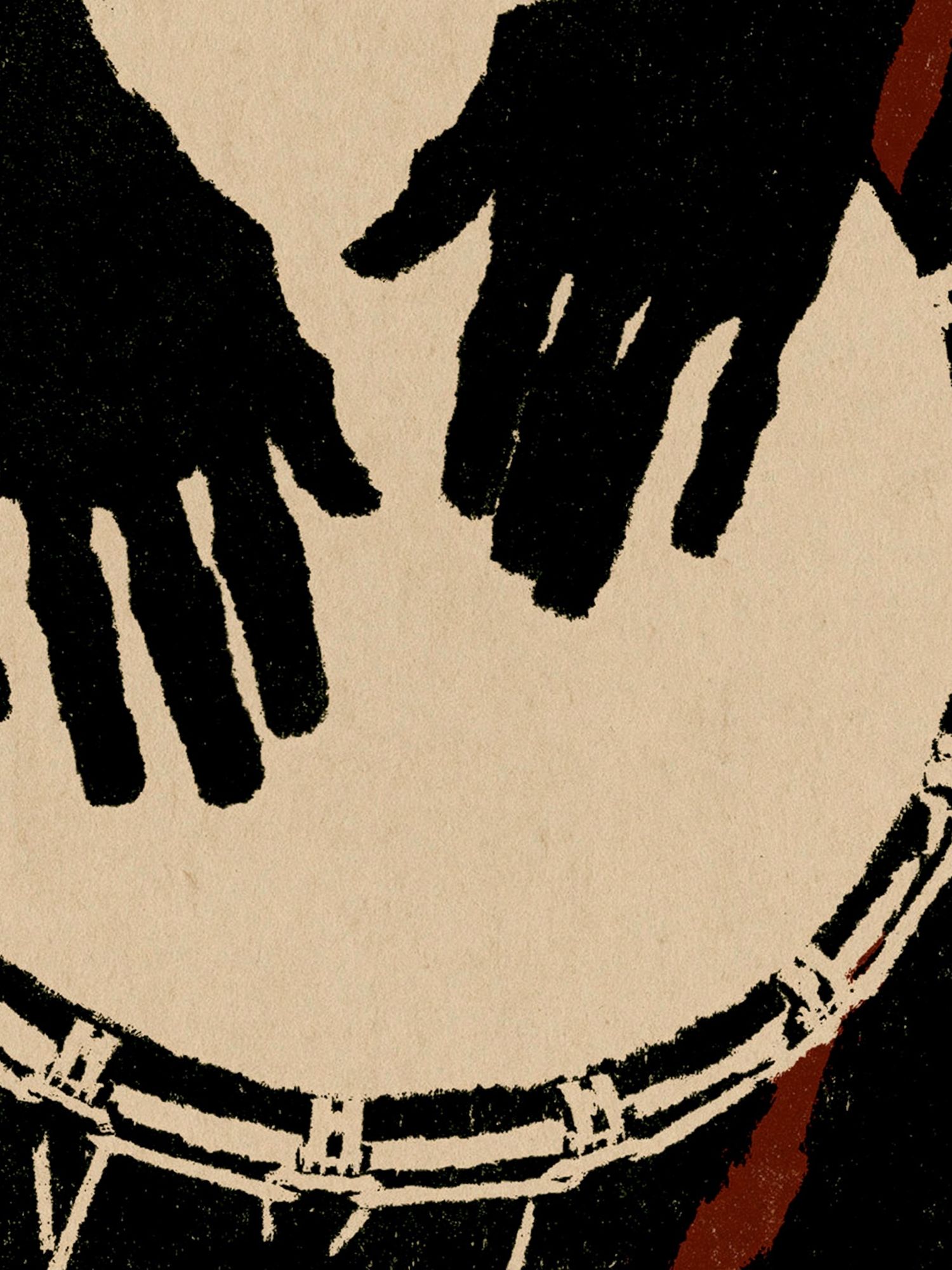 Abstract Hands Ink Print. poster — fine-art art