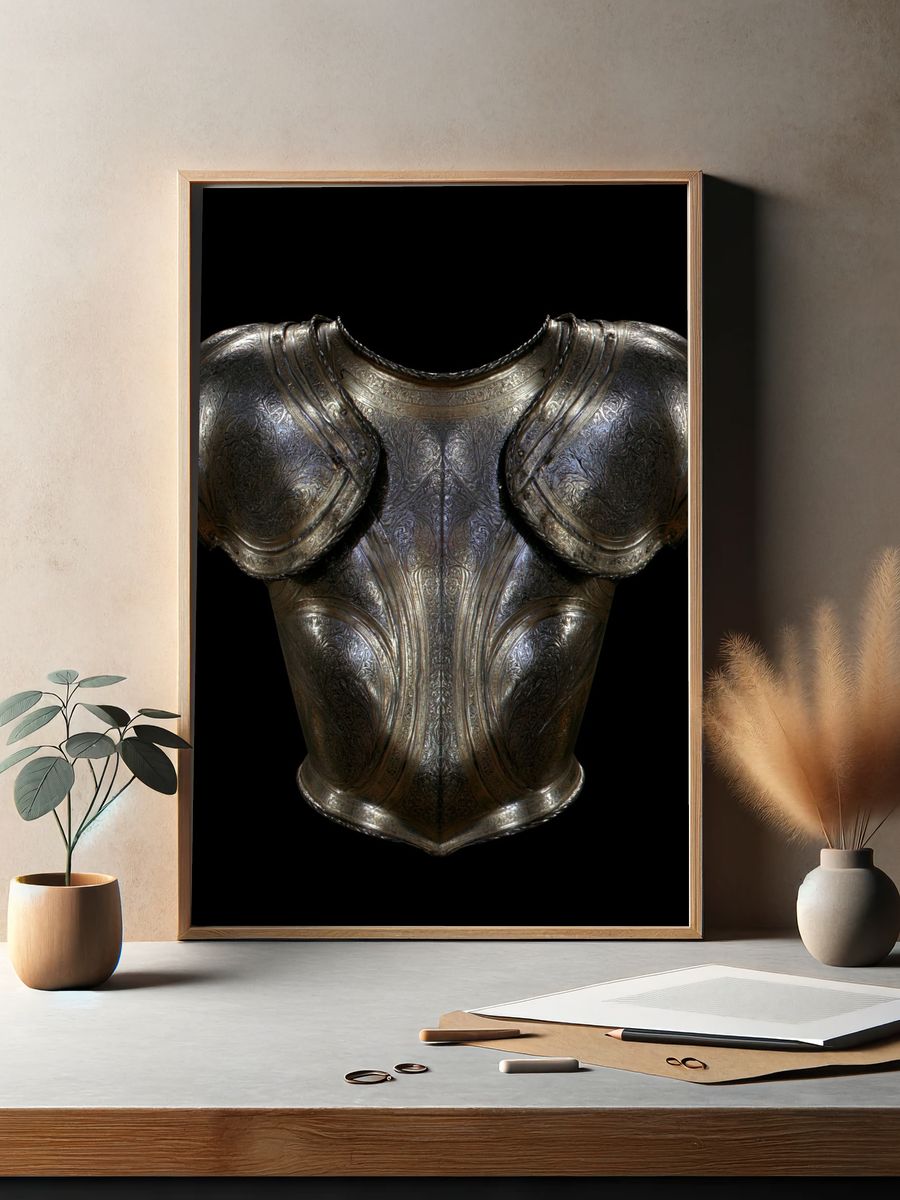 Ornate Medieval Armor Print. — room view 2