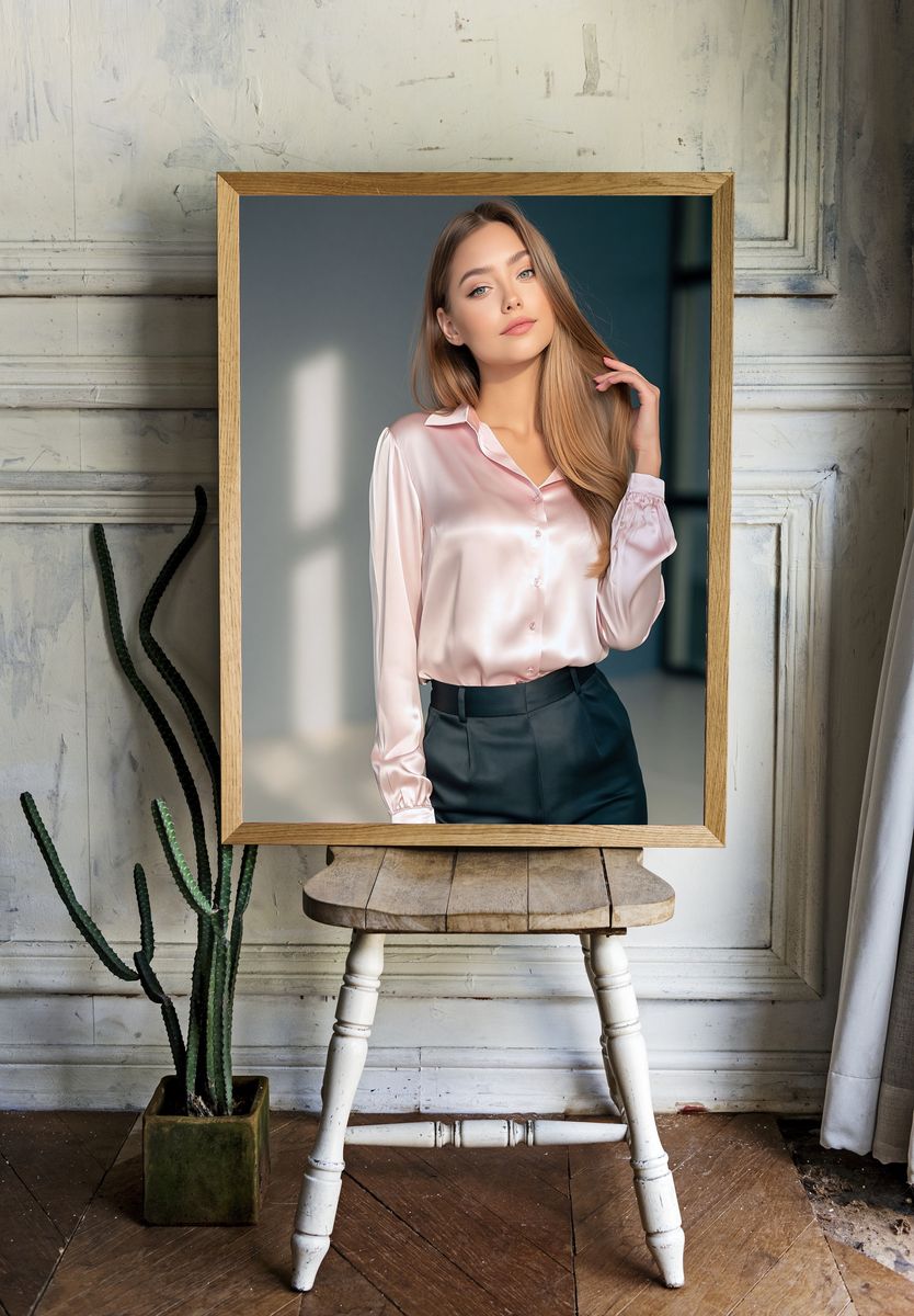 Elegant Fashion Portrait Poster. — room view 1