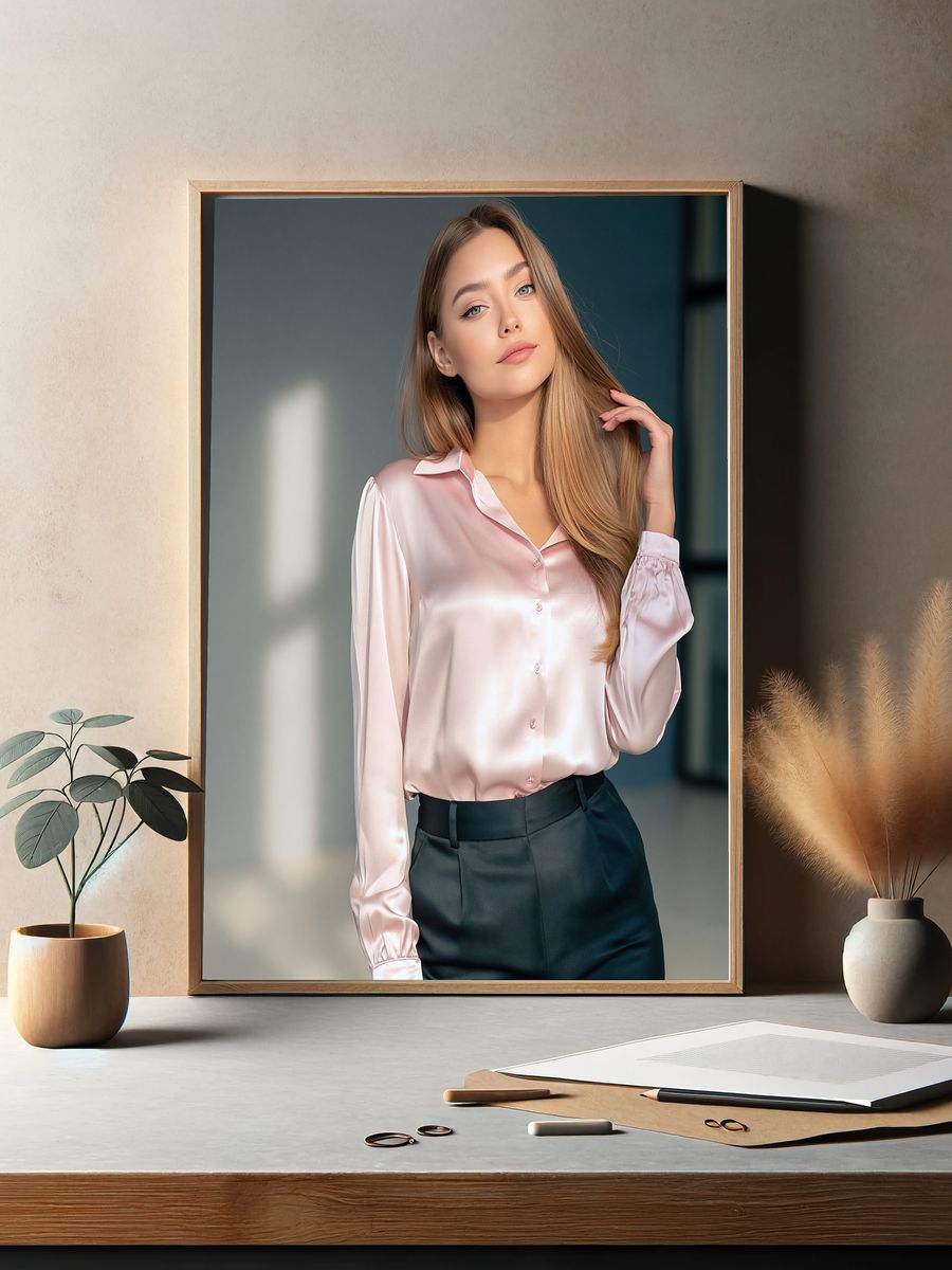 Elegant Fashion Portrait Poster. — room view 2
