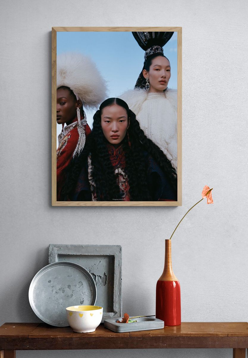 Avant-Garde Fashion Portrait Poster. — room view 3