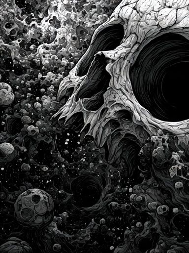 Cosmic Skull — Surreal Print. poster detail
