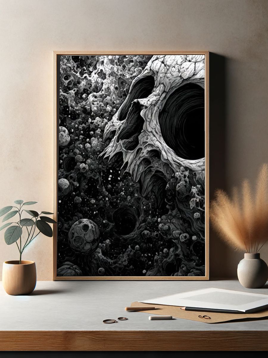 Cosmic Skull — Surreal Print. — room view 2