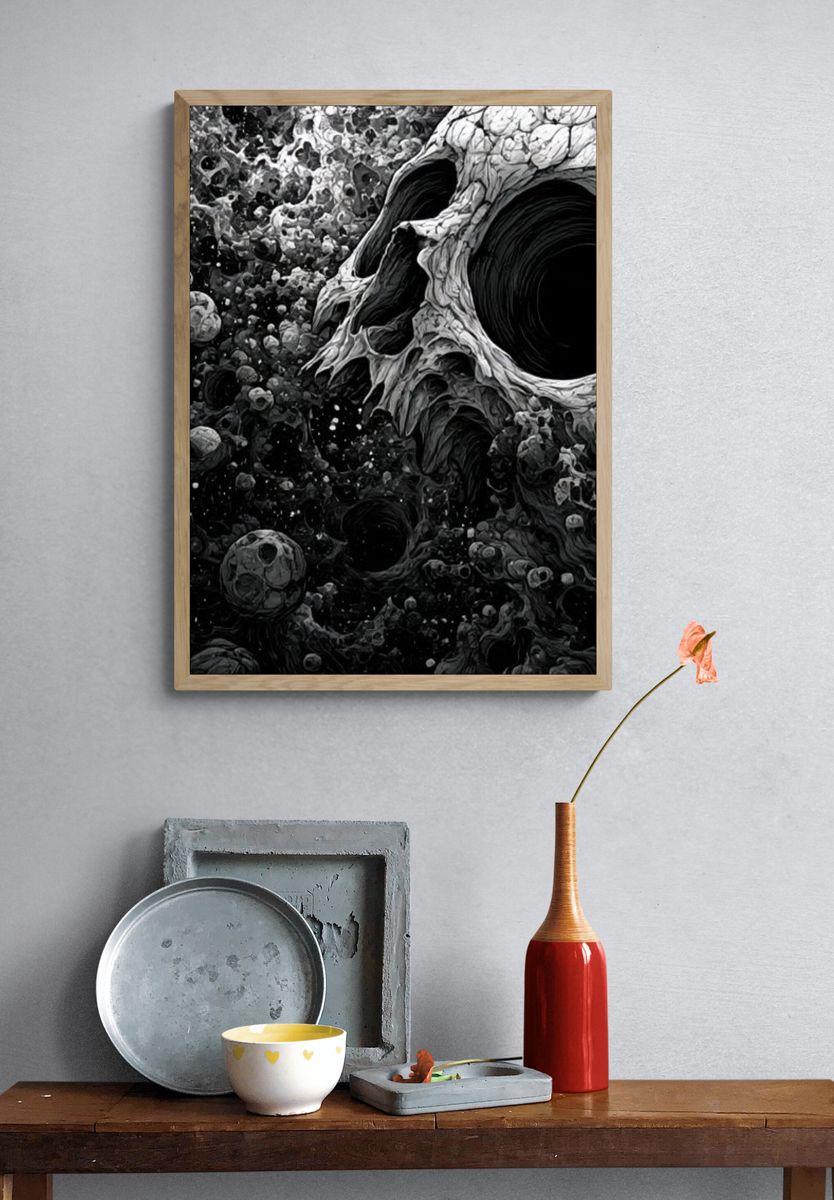 Cosmic Skull — Surreal Print. — room view 3