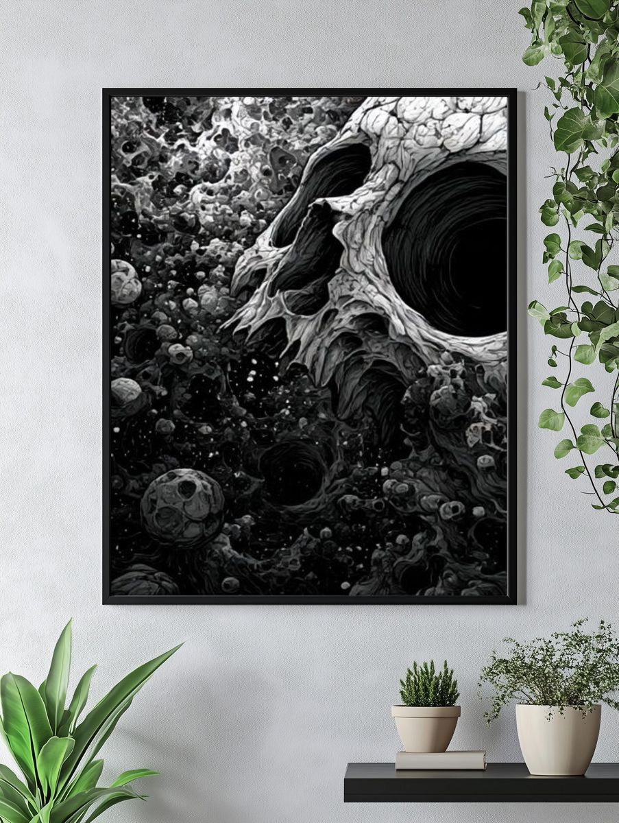 Cosmic Skull — Surreal Print. — room view 4