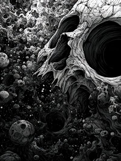 Cosmic Skull — Surreal Print.