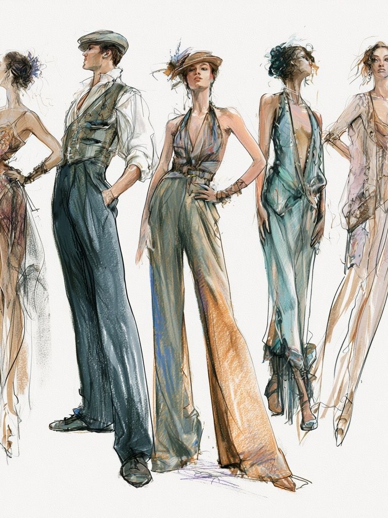 Fashion Runway Sketch Illustration Poster. poster — fashion art