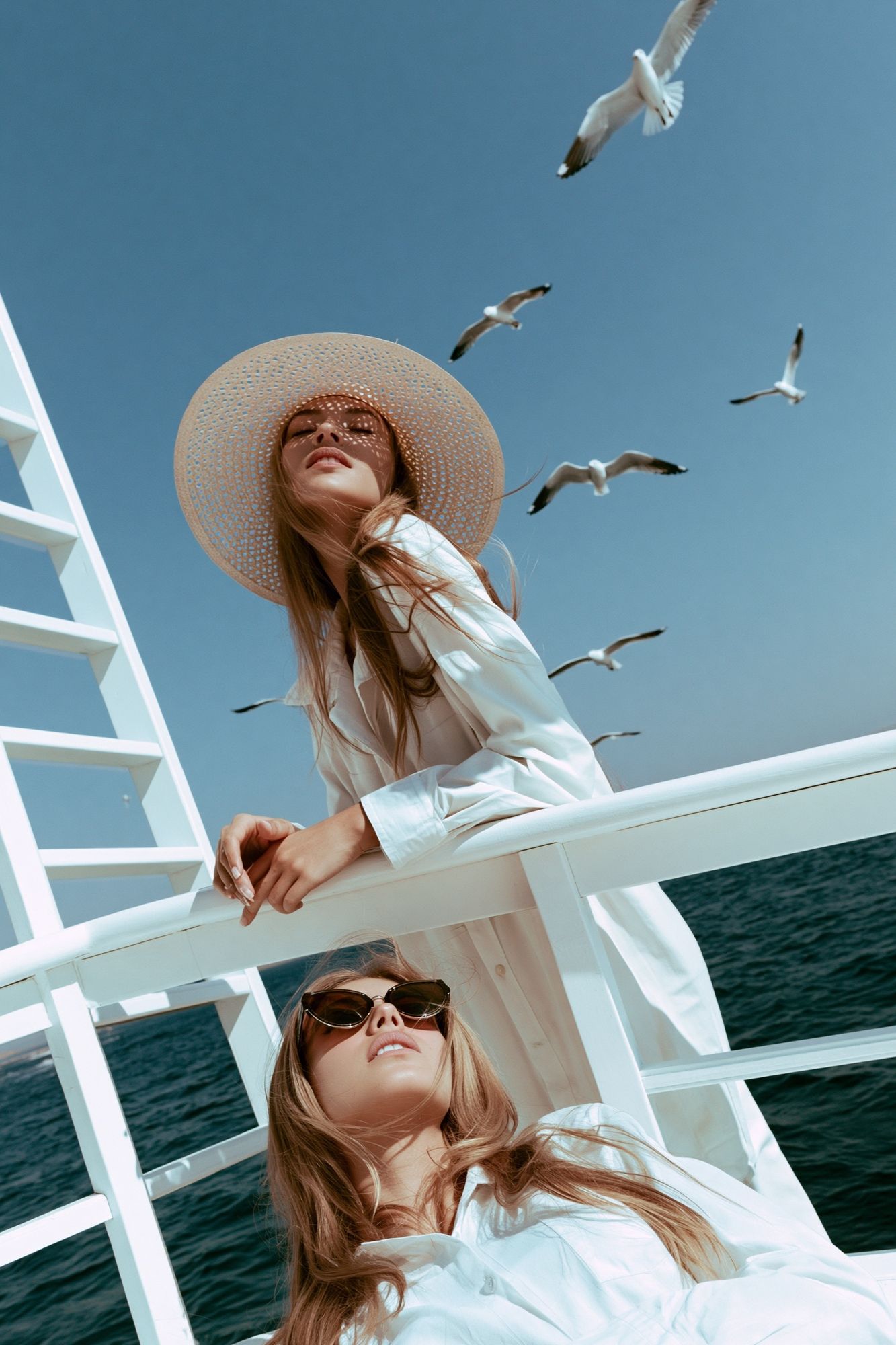 Seaside Fashion Portrait Poster. poster detail