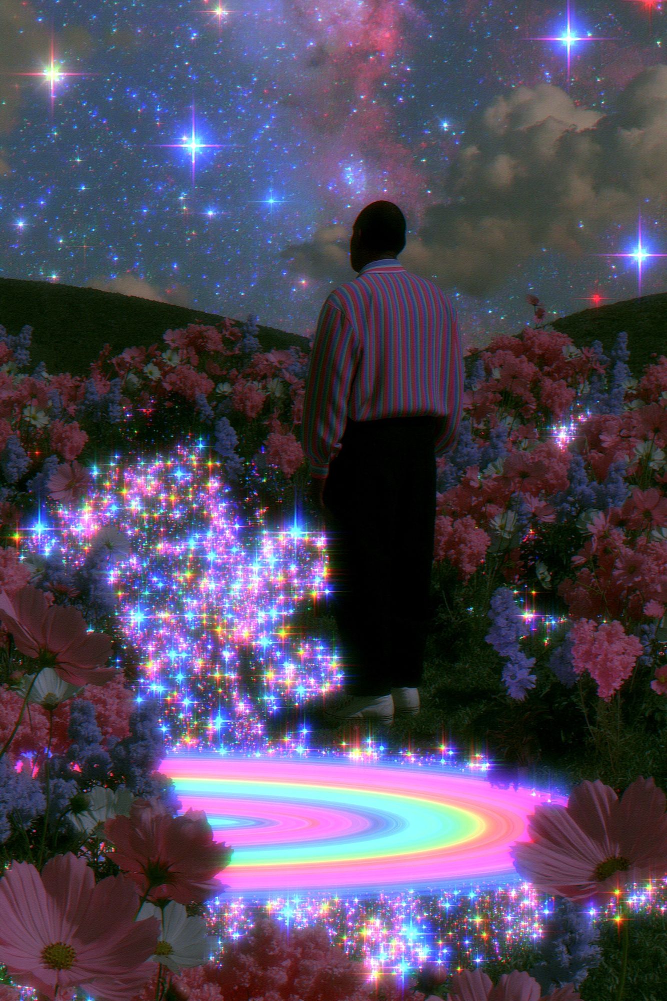 Cosmic Garden Dreamscape Print. poster — fine-art art