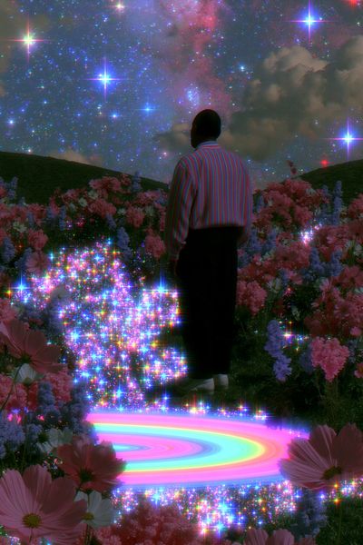 Cosmic Garden Dreamscape Print. poster
